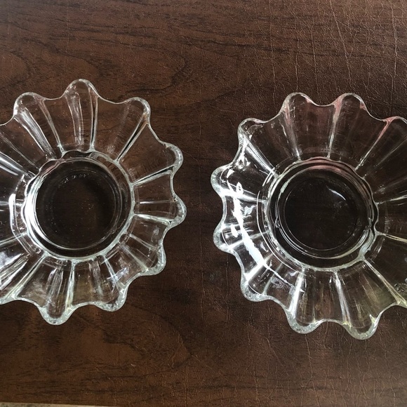 made in USA Other - HEISEY? Two / 5 3/4” clear Glass Trinket Dish/Stamped Made In USA/ sold as set
